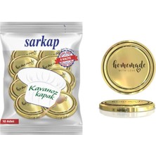 10 Adet 82MM Altın Renkli Kavanoz Kapağı, Hijyenik Paketli