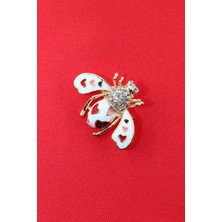 Keeba Liderim diyenler için Kraliçe arı kadın broş kristal taşlı gold yaka iğnesi