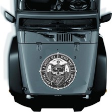 Kaptan Deniz Amiral Kurukafa Gemi Bot Kayık Sticker 01765