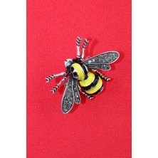 Keeba En tatlı şey Gümüş renkli arı broş kristal taşlı tasarım arılı erkek kadın yaka iğnesi