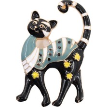 Keeba Sevimli patiler yakanızda Gülen kedi broş unisex kadın erkek kedili yaka iğnesi