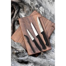 4'lü Siyah Günlük Mutfak Bıçak Seti, Şık ve Kullanışlı Mutfak Gereci