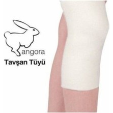 Lavinya Dizlik L - XL Ekru Renk Angora Tavşan Tüyü ile Rahat ve Şık Tasarım