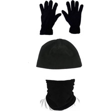 Siyah 3'lü Set: Bere Boyunluk Eldiven
