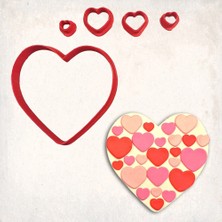 Kalpli Kalp Detay Kurabiye Kalıp Seti 4’lü