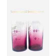 6 Adet Kırmızı Cam Rakı Bardağı, Şık ve Dayanıklı Takım