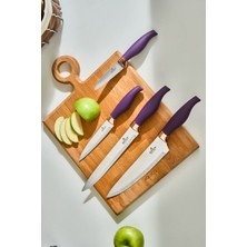 Mor 4 Parça Bıçak Seti, Şık ve Kullanışlı Mutfak Gereçleri