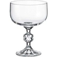 Beyaz Kristal Ayaklı Cam Cup 200 Ml, 6'lı Paket, Şık ve Dayanıklı Tasarım