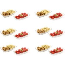 Turuncu Renkli 12'li Meze ve Atıştırmalık Tabağı Seti