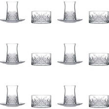 Şık 18 Parça Beyaz Çay Seti (Barak, Tabağı, Çerezlik)