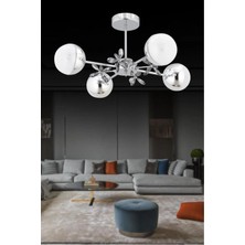 Ledli Nairobi Gümüş 4'lü Lüx LED Avize