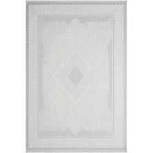 Zenith ZN003A Gri Halı Antrasit Detaylı Göbekli Yumuşak Kadife Ince Antialerjik Salon Halısı Koridor