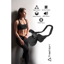 T-226 Ab Roller Wheel, Karın Egzersizi Tekerliği ve Telefon Tutucu, Siyah
