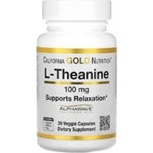 California Gold Nutrition California Gold Nutrition, L-Theanine, Featuring Alphawave 100 mg 30 Veggie Kapsül