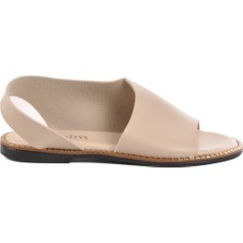 Aspor Bej Kadın Düz Sandalet