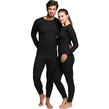 Unisex Kışlık Siyah Termal Takım -20 Dereceye Kadar Tam Koruma Sağlar Içlik Asker Için Uygun Takım