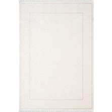 Etro ET002W Krem Klasik Modern Çerçeveli Desen Parlak Ağır Yüksek Sıklıkta Salon Halısı Ipek Serisi