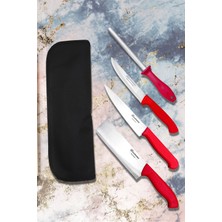 Sürmene Nakiri Bıçak Seti 5 Parça Profesyonel Şef Çantalı Güçlü ve Dayanıklı