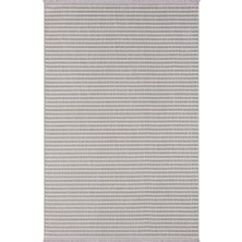 Sümer SM008A Gri Beyaz Çizgi Desen Halı Dekoratif Modern Tozuyok Antialerjik Salon Halısı Koridor