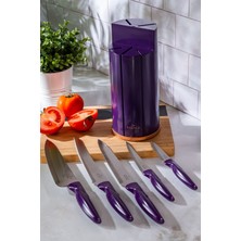 Mor 6 Parça Bıçak Seti, Şık ve Kullanışlı Mutfak Araçları