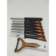 8'li Mutfak Bıçak Seti, Soyacak, Dilimleme, Meyve ve Sebze Bıçakları