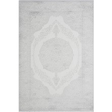 Zenith ZN005A Gri Halı Antrasit Detaylı Göbekli Modern Yumuşak Kadife Ince Antialerjik Salon Halısı