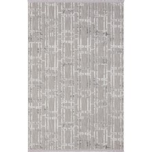 Sümer SM007A Gri Halı Geometrik Desen Dekoratif Modern Tozuyok Antialerjik Salon Yatak Odası Koridor