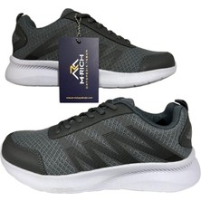 M-Rıch Unısex Füme-Beyaz Ultra Hafif Ortopedik Taban Yürüyüş Ayakkabı