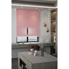 Lazer Kesim Mat Stor Perde, Lazer Kesimli Modern Serisi, M-2006 Gül Kurusu Renk