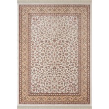 Imperial Luxe IL001R Krem Bej Çerçeveli Halı Klasik Desen 100 Tarak Bambu Viskon Ipek Serisi