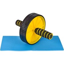 Sarı Renkli Karın Kası Egzersiz Tekeri, Spor Aleti, Sixpack, Ab Wheel