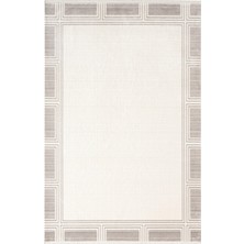 Fresco FC005G Gri Çerçeveli Halı Modern Desen 100 Tarak Viskon Parlak Yumuşak Ipek Serisi