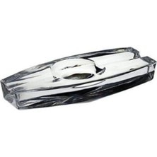 Turuncu Çift Oluklu Cam Küllük, Zarif ve Şık Tasarım, Modern Dekorasyon Için.