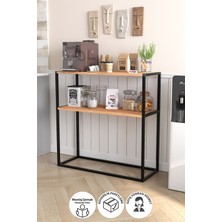 Bofigo 2 Raflı Mutfak Standı Kahve Köşesi Mutfak Rafı Mutfak Bangosu Tunç Çam