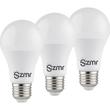 Zmr 105/B.65 3'lü Paket LED Ampul 15W 3000K Günışığı E27 Duylu Enerji Tasarruflu Uzun Ömürlü