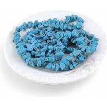 Serhat Aksesuar ve El İşçiliği Mavi Doğal Kırık Taş Boncuk (150 Adet)