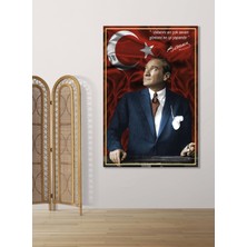 Bestablo Renk Katan Detaylar BTSYT-0040 Atatürk Kanvas Tablo