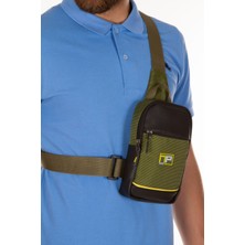 Impertex Kumaş Telefon Bölmeli Günlük Çapraz Göğüs ve Omuz Çantası NEW156 - Haki