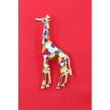 Keeba Yüksek hayallerin ışıltısı Zürafa broş Gold renkli zürafalı tasarım erkek kadın yaka iğnesi.