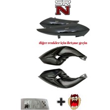 Mondial Drift L 125 Siyah Depo Alt + Üst Kapak Grenaj Seti (Hdiye Tzmanya Sticker )