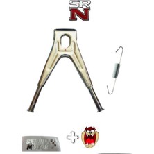 Mobylette Nikel Alt Sehpa ( Çift Ayak ) + Sehpa Yayı + Tzmnya Sticker