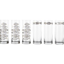 Şık 6'lı 200ML Beyaz Rakı Bardağı Seti, Zarif ve Kullanışlı Tasarım