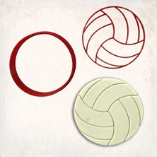Voleybol Topu Detay Kurabiye Kalıp Seti 2’li