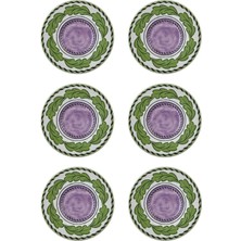 Renkli 6'lı Çay Tabağı Seti, 13 Cm, Estetik ve Şık Tasarım