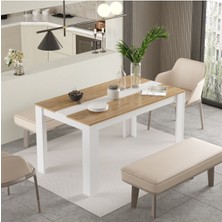 Aven Yemek Masası 140X80 Sepet-Beyaz AVE22-SW