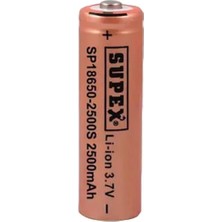 18650 – 2500S 3.7V 2500 Mah Başlı Li-Ion Pil