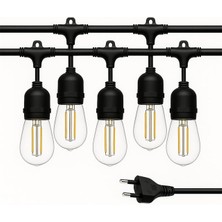 Ledx KB00001 5'li E27 Duy Sıralı 5 Metre Lamba Kablosu (5 Adet Duy Içerir)