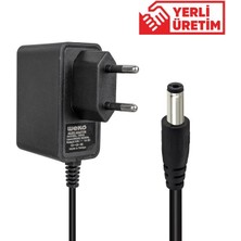 12 Volt 1 Amper 10 Watt Plastik Kasa Priz Tipi Adaptör (5.5x2.5 Uçlu)