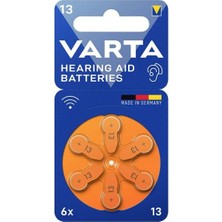 13 Numara Kulaklık Işitme Cihazı Pili (6'lı Paket)