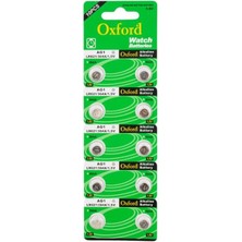 Oxford Ag1 LR621 Alkalin 10'lu Saat Pili